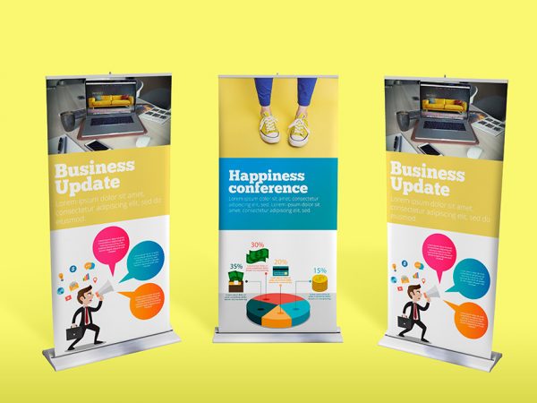 Roll-Up Banner Mockup Template