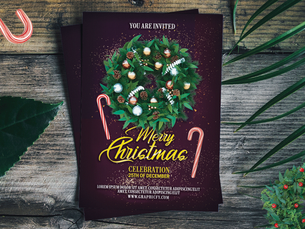 Christmas celebration flyer