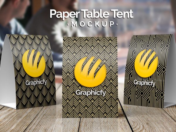 Paper Table Tent Mockup