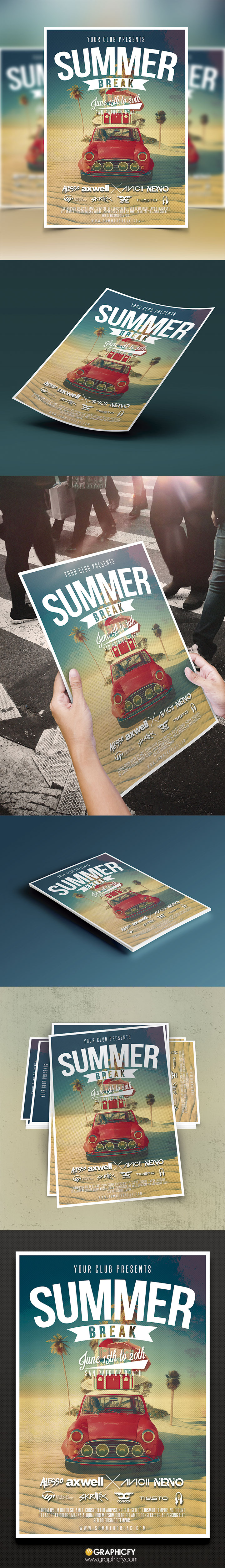 Summer Flyer Template Party Flyers Designs Graphicfy