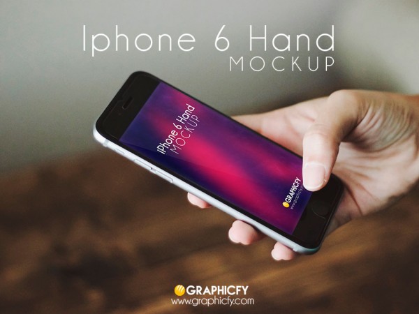 iPhone 6 Mockup in hand