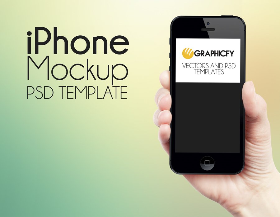 iPhone Hand Mockup PSD - FREE Download - Graphicfy