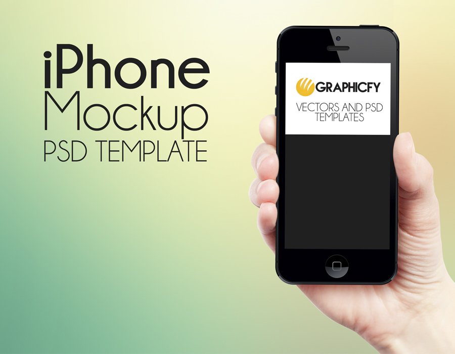 IPhone Hand Mockup PSD   FREE Download   Graphicfy