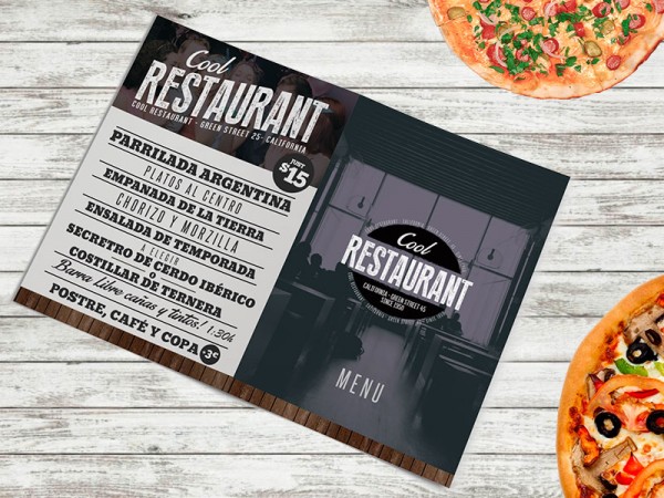 Restaurant menu template psd