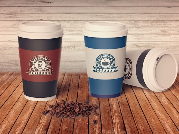 cafe logo psd template